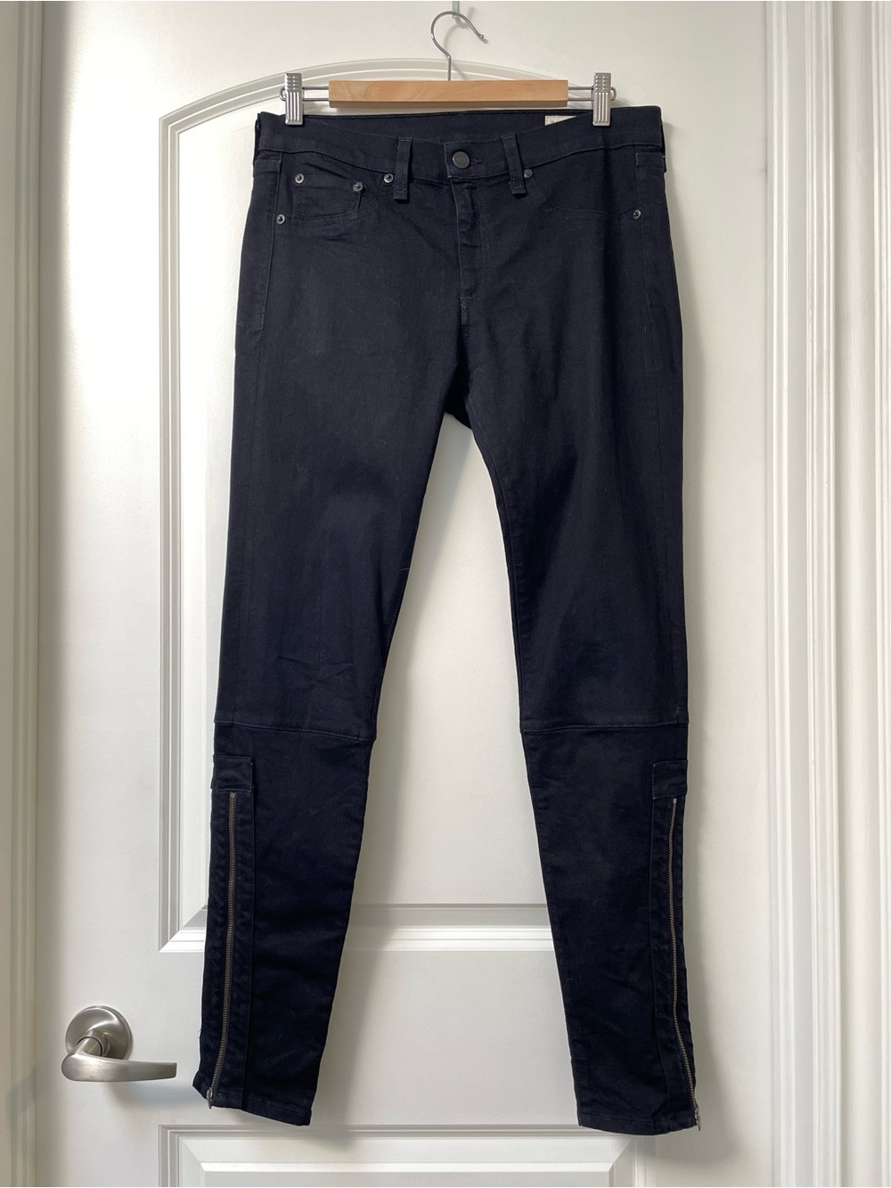 Rag & Bone Midnight Zip Ankle Skinny Jeans Size 30